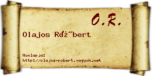 Olajos Róbert névjegykártya